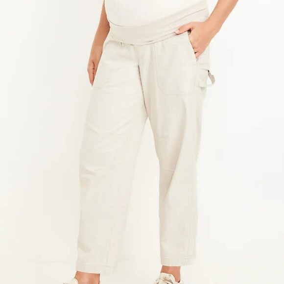 Maternity Rollover Waist Pulla Utility Pants - Picture 3 of 8